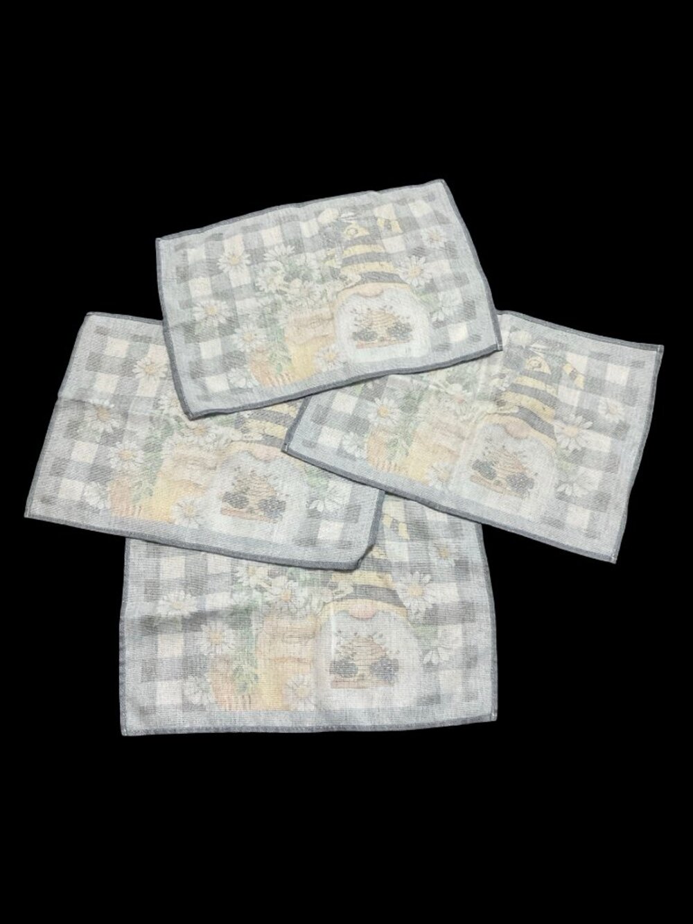 👣 5/$25  - Plaid Gnome Placemats x4 - Picture 2 of 2